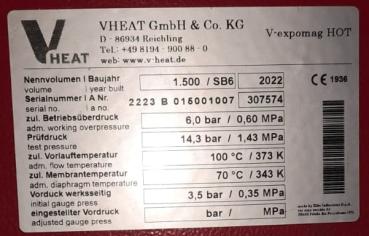 Membranausdehnungsgefäß 1.500 Liter